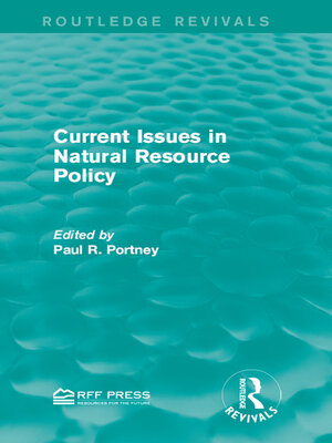 cover image of Current Issues in Natural Resource Policy